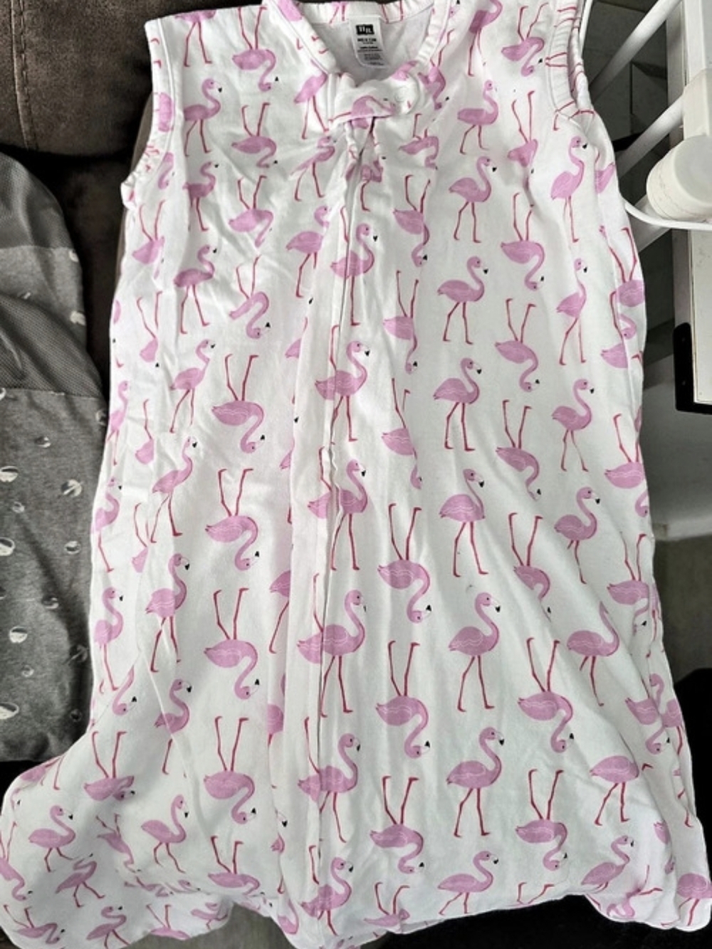 Hudson Baby Cotton Sleeveless Wearable Sleeping Bag / Sleep Sack - Flamingo